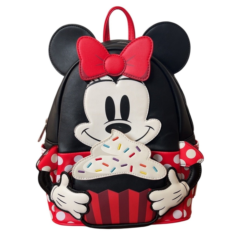 Loungefly Disney Minnie Mouse‎ "Oh My" Cosplay Sweets Sprinkle Cupcake Backpack